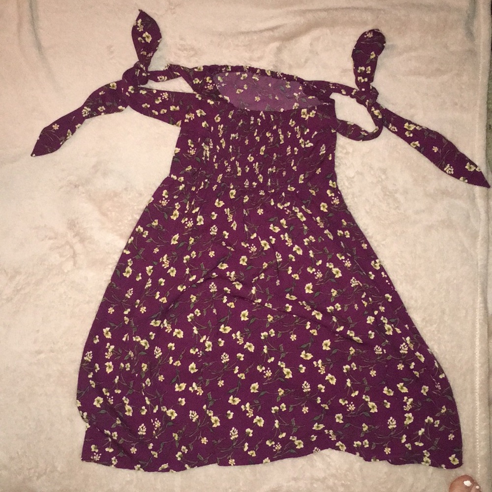 Vintage maroon flower dress